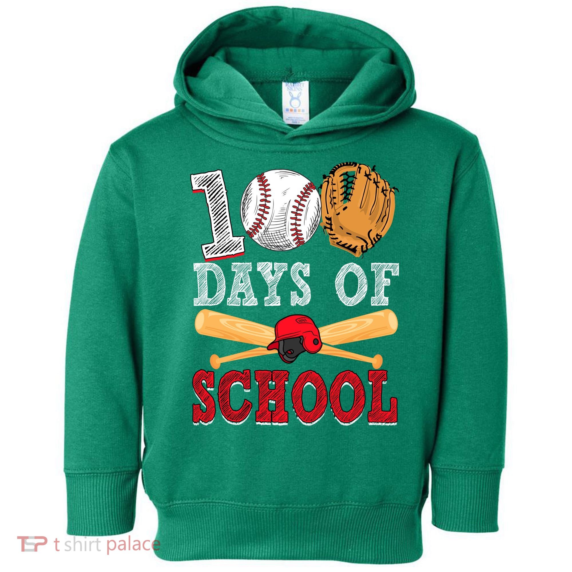 100 Days Of School Baseball Lover Toddler Hoodie