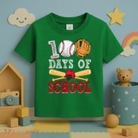 100 Days Of School Baseball Lover Toddler T-Shirt thumb 3