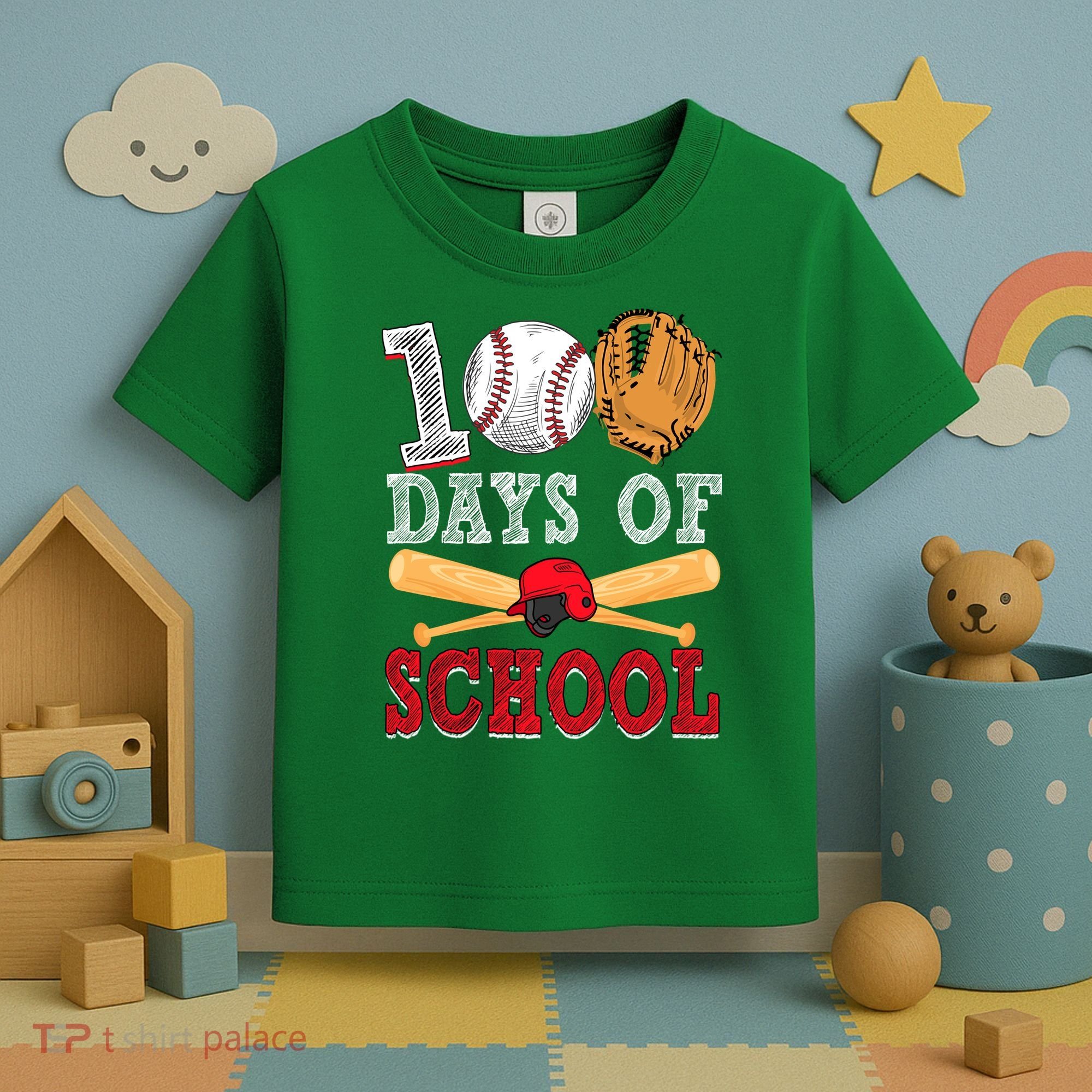 100 Days Of School Baseball Lover Toddler T-Shirt