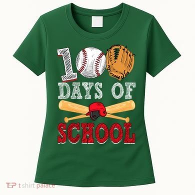 100 Days Of School Baseball Lover Women's T-Shirt