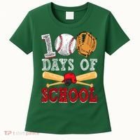 100 Days Of School Baseball Lover Women's T-Shirt thumb 0