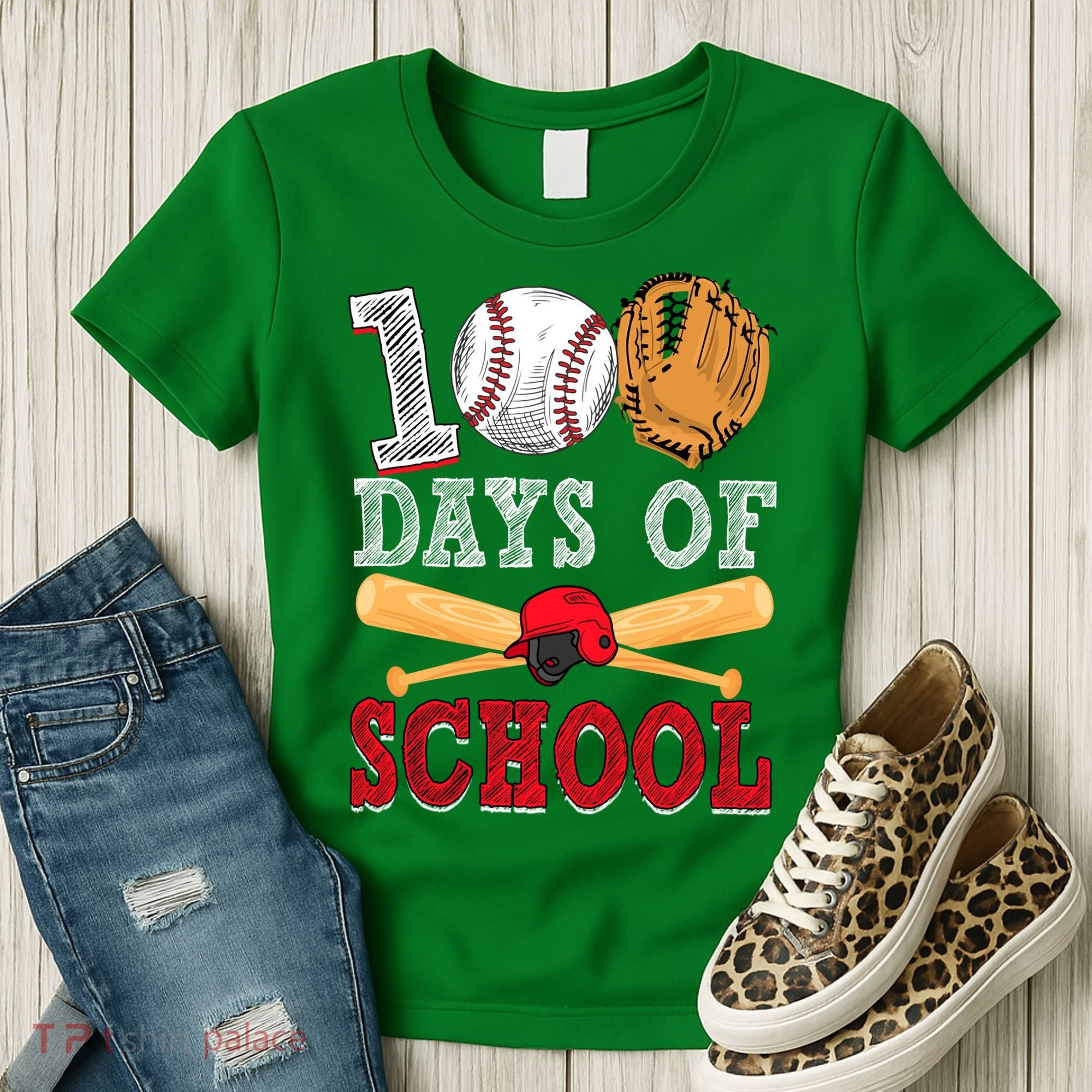 100 Days Of School Baseball Lover Women's T-Shirt