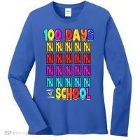 100 Days Of School Costume 100th Day Cool Gift Women's Long Sleeve Shirt thumb 0