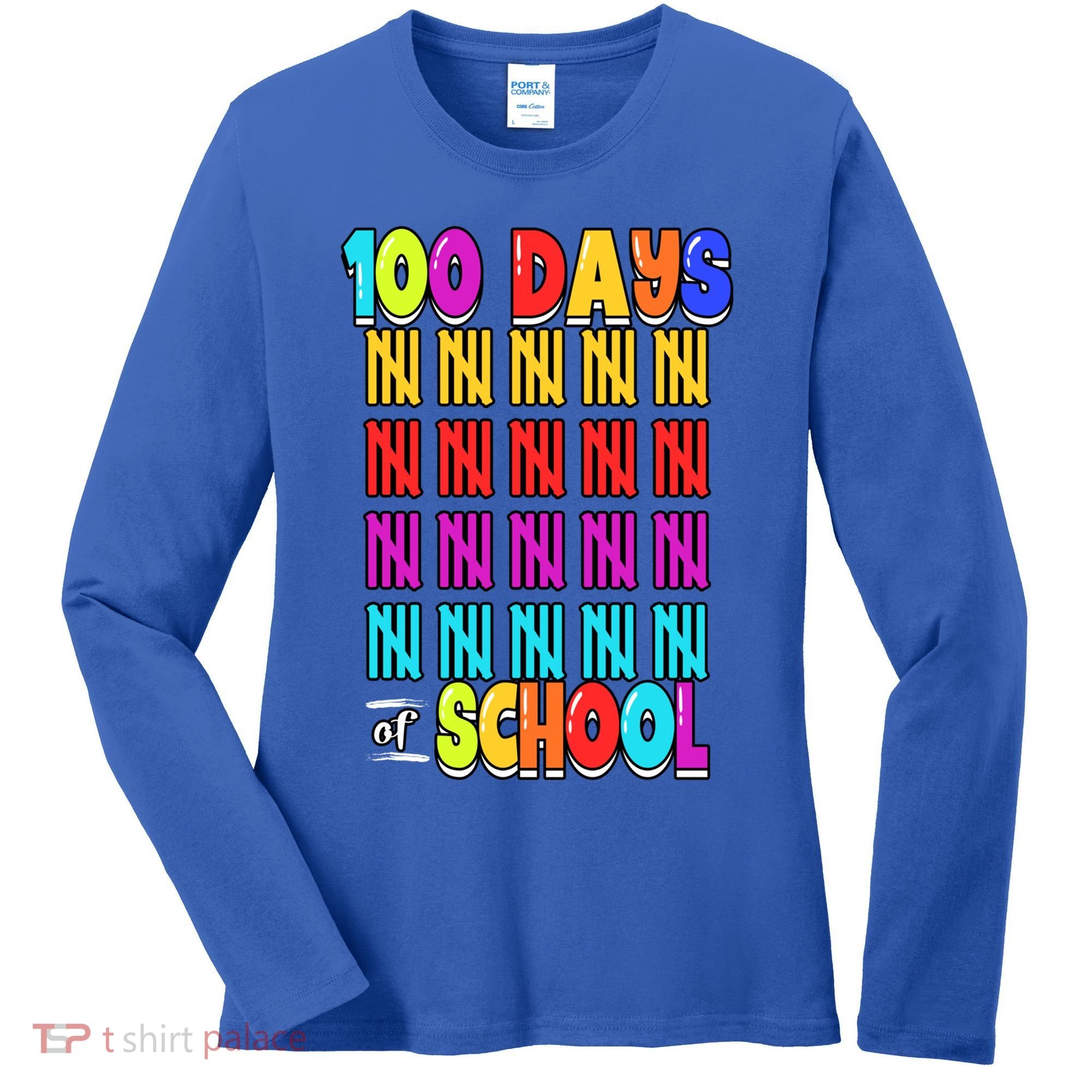 100 Days Of School Costume 100th Day Cool Gift Women's Long Sleeve Shirt