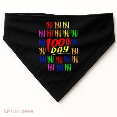 100 Days Of School USA-Made Doggie Bandana