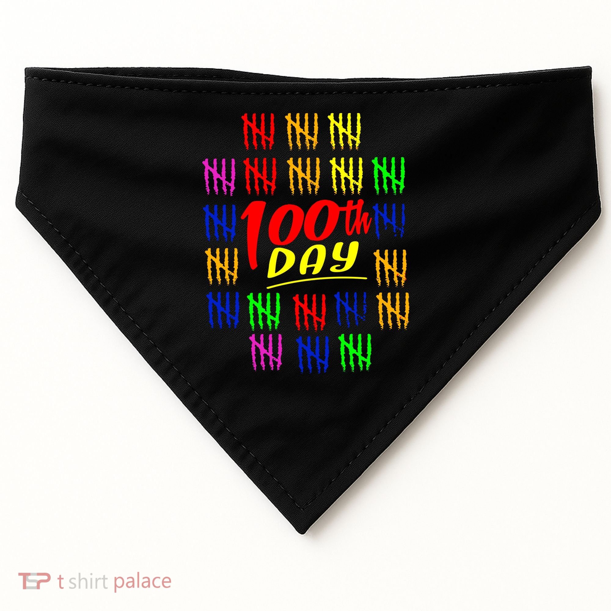 100 Days Of School USA-Made Doggie Bandana