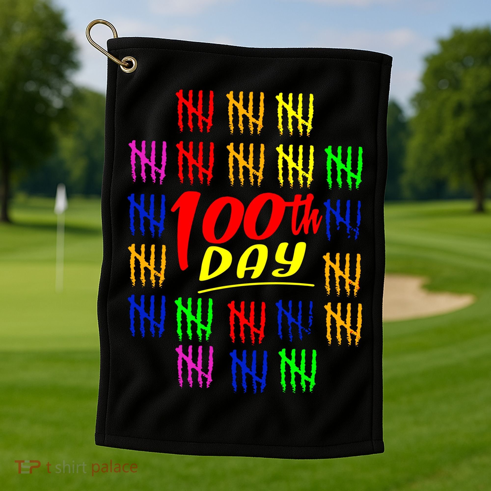 100 Days Of School Golf Towel