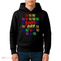 100 Days Of School Kids Hoodie thumb 4