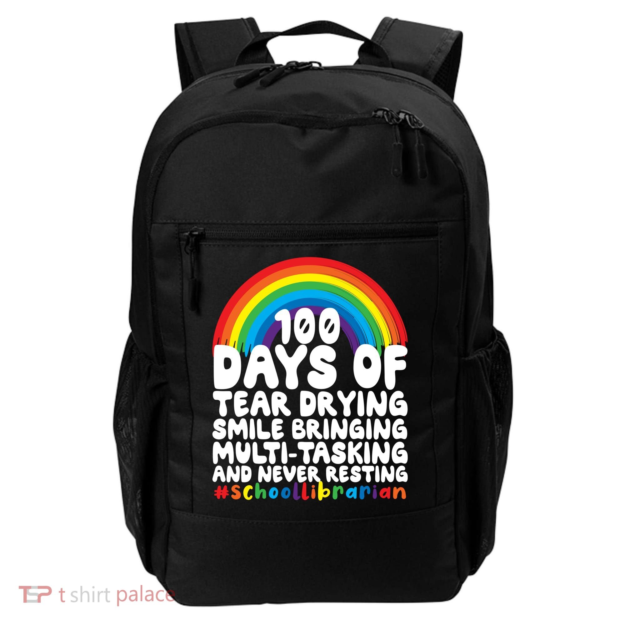 100 Days Of School Smile Bringing School Librarian Great Gift Backpack