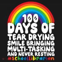 100 Days Of School Smile Bringing School Librarian Great Gift Backpack thumb 2