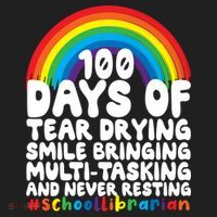 100 Days Of School Smile Bringing School Librarian Great Gift Beanie thumb 2
