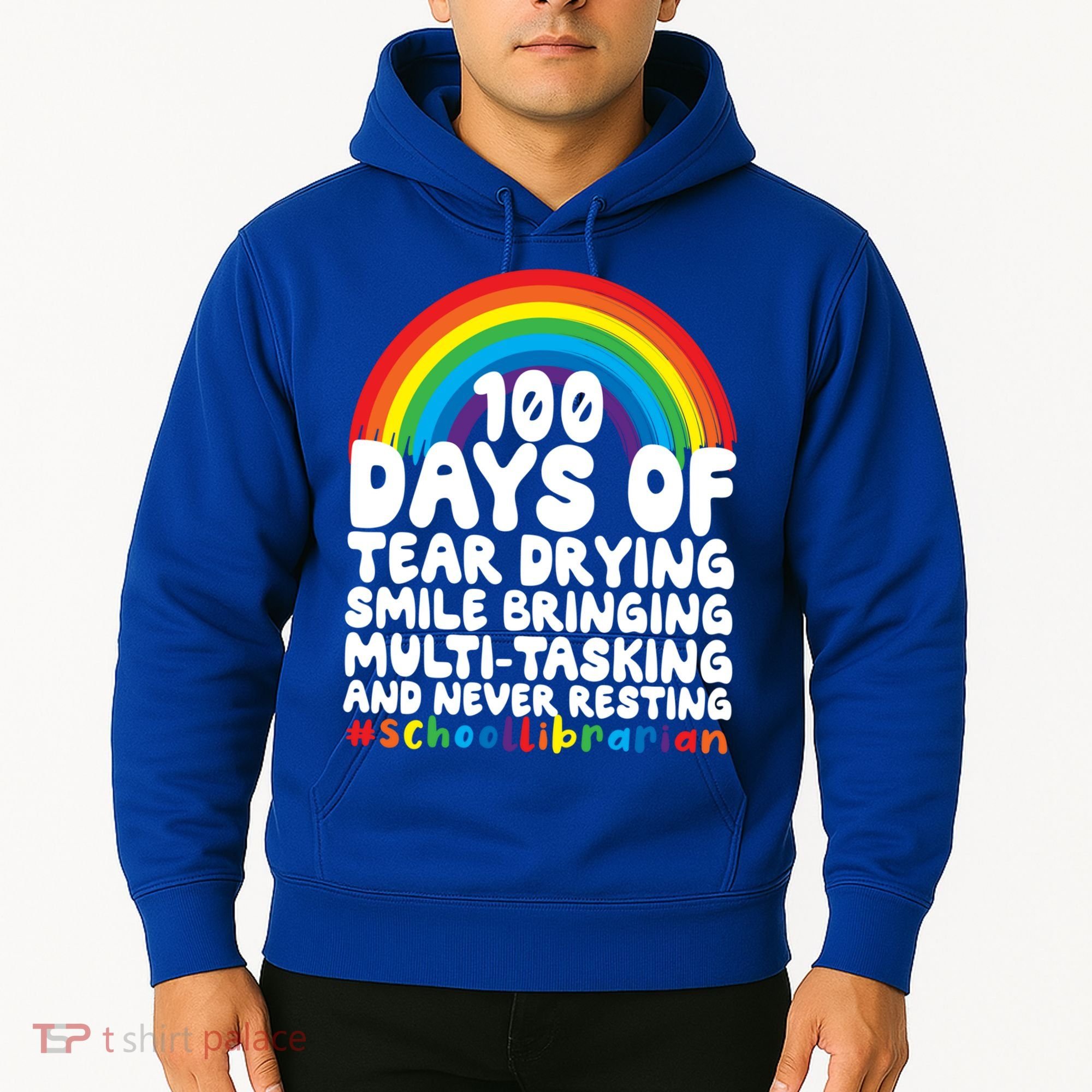 100 Days Of School Smile Bringing School Librarian Great Gift Hoodie