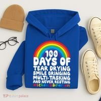 100 Days Of School Smile Bringing School Librarian Great Gift Hoodie thumb 4