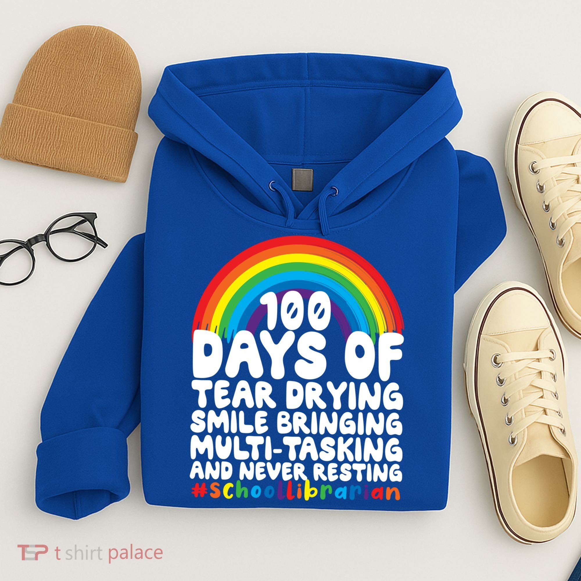 100 Days Of School Smile Bringing School Librarian Great Gift Hoodie