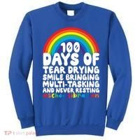 100 Days Of School Smile Bringing School Librarian Great Gift Sweatshirt thumb 0