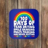 100 Days Of School Smile Bringing School Librarian Great Gift Coaster thumb 0