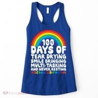 100 Days Of School Smile Bringing School Librarian Great Gift Women's Tank Top thumb 0