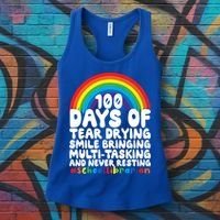 100 Days Of School Smile Bringing School Librarian Great Gift Women's Tank Top thumb 3