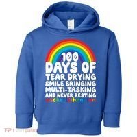 100 Days Of School Smile Bringing School Librarian Great Gift Toddler Hoodie thumb 0