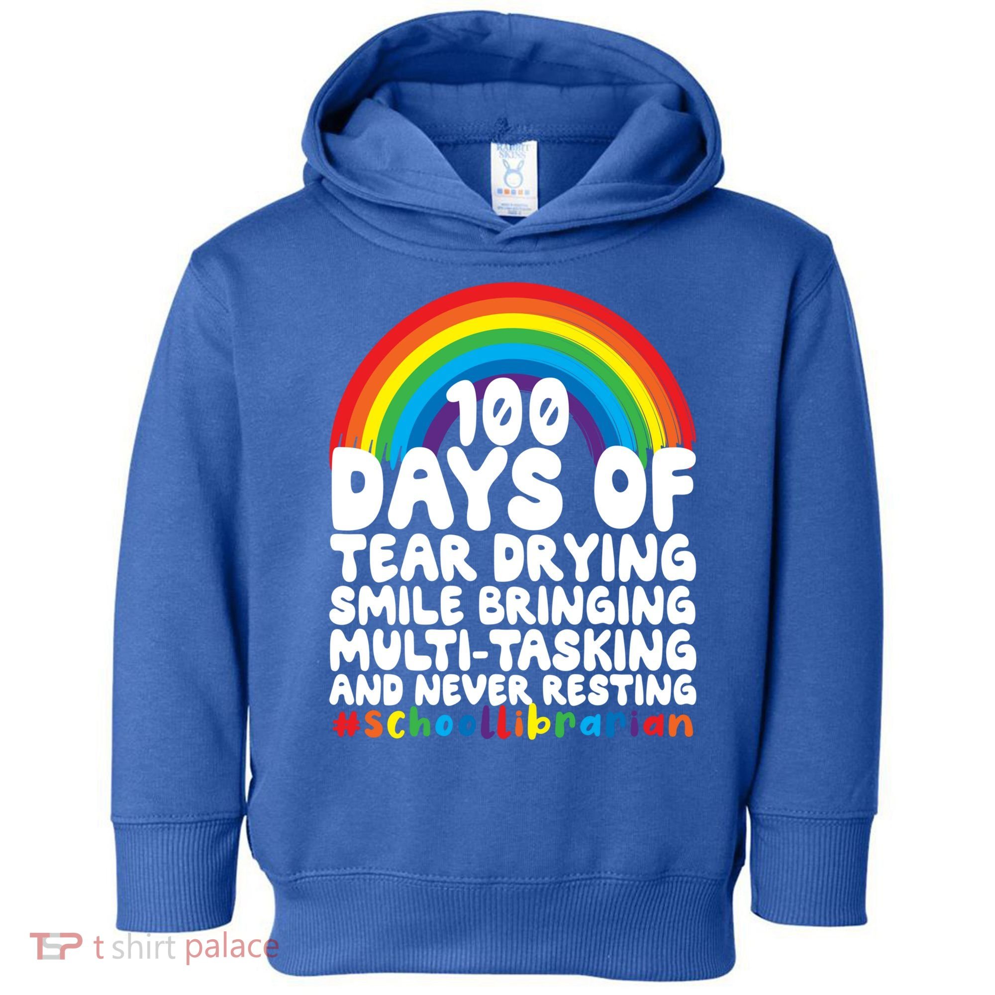 100 Days Of School Smile Bringing School Librarian Great Gift Toddler Hoodie