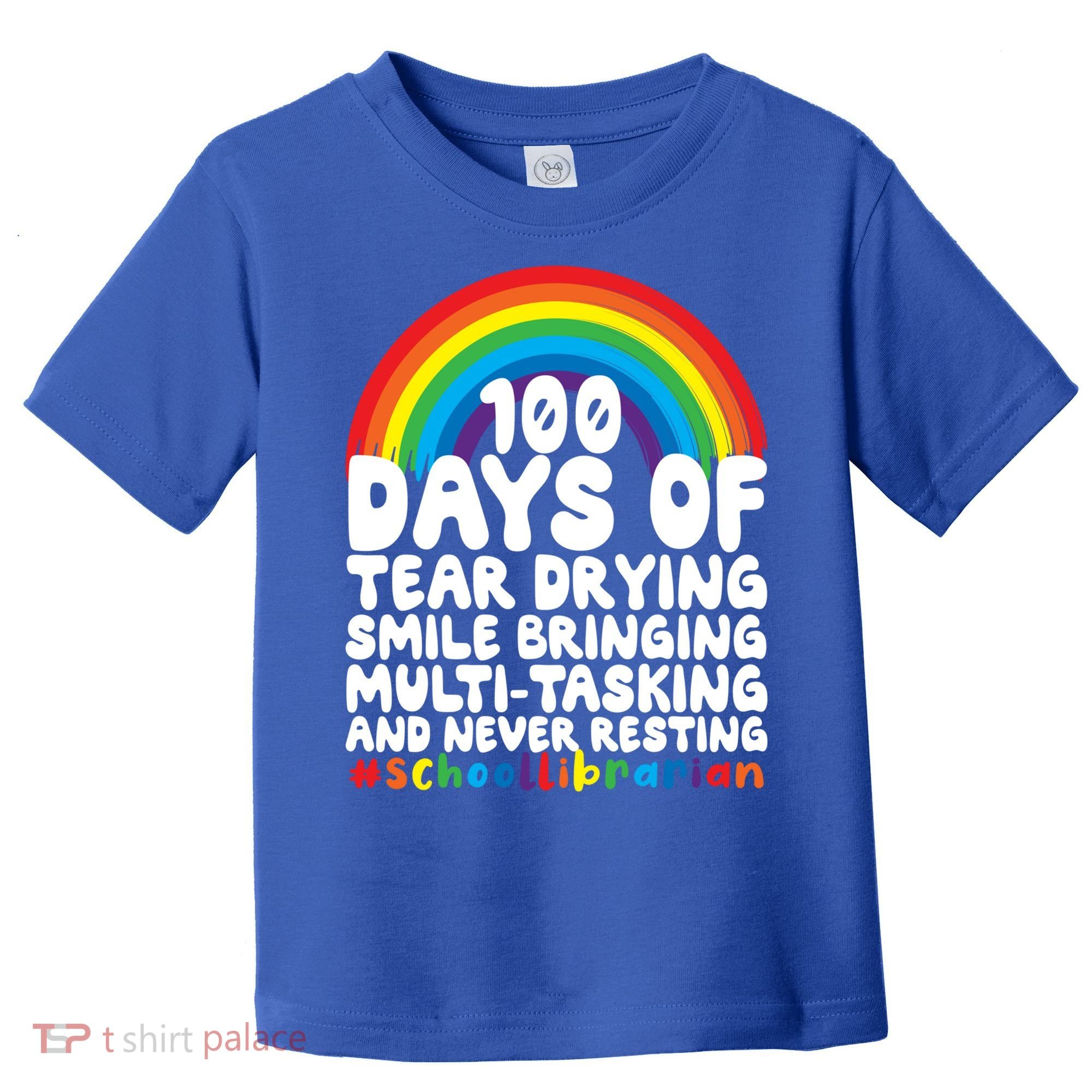 100 Days Of School Smile Bringing School Librarian Great Gift Toddler T-Shirt