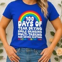 100 Days Of School Smile Bringing School Librarian Great Gift Women's T-Shirt thumb 2