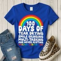 100 Days Of School Smile Bringing School Librarian Great Gift Women's T-Shirt thumb 3
