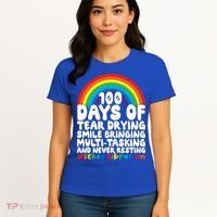 100 Days Of School Smile Bringing School Librarian Great Gift Women's T-Shirt thumb 4