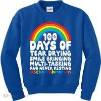 100 Days Of School Smile Bringing School Librarian Great Gift Kids Sweatshirt thumb 0