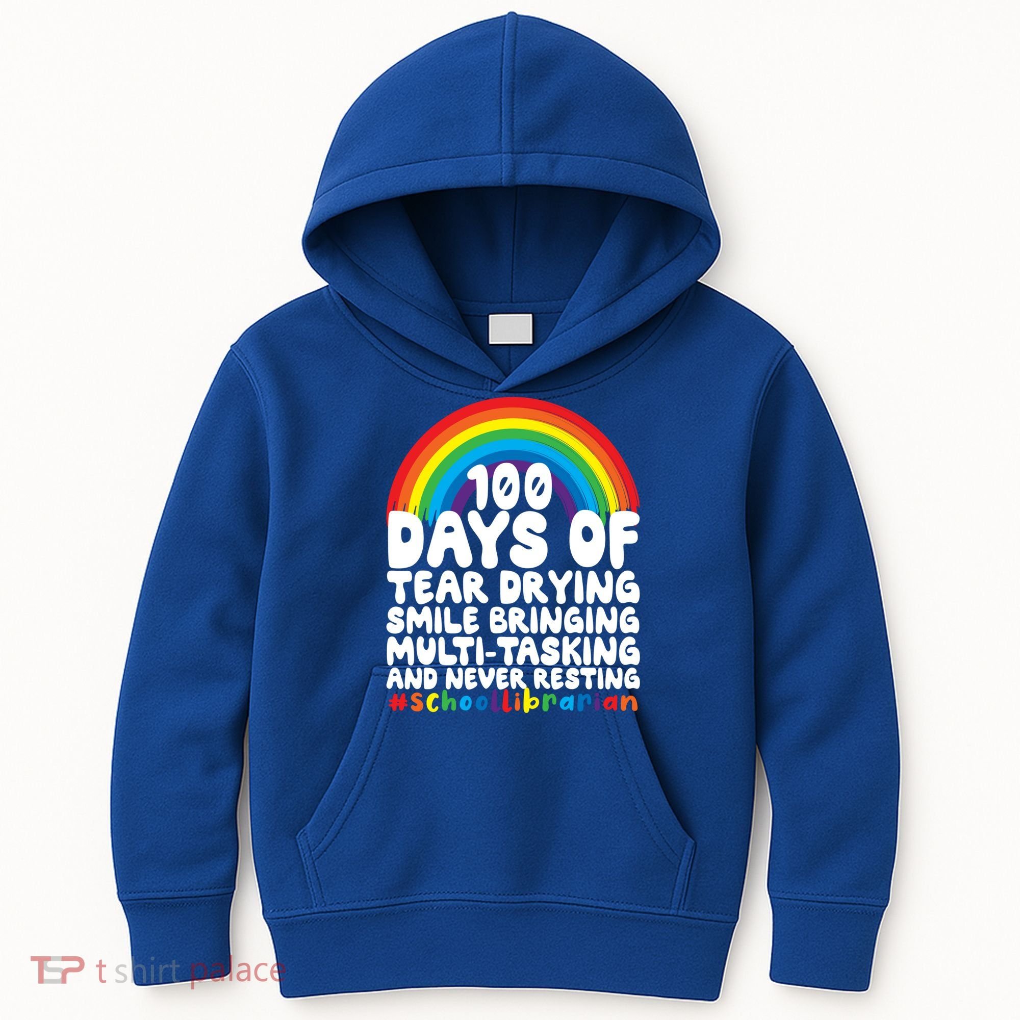 100 Days Of School Smile Bringing School Librarian Great Gift Kids Hoodie
