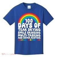 100 Days Of School Smile Bringing School Librarian Great Gift Kids T-Shirt thumb 0