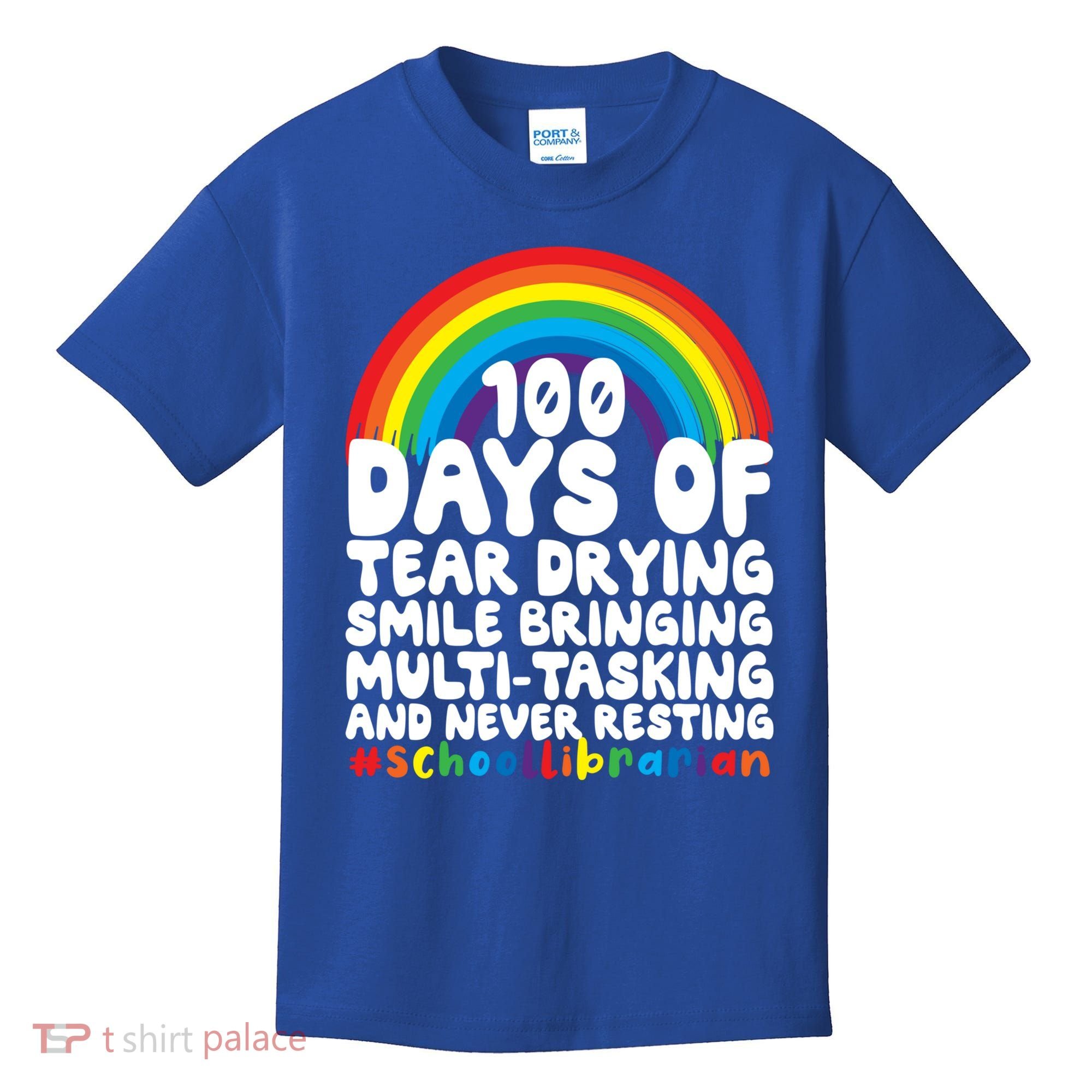 100 Days Of School Smile Bringing School Librarian Great Gift Kids T-Shirt