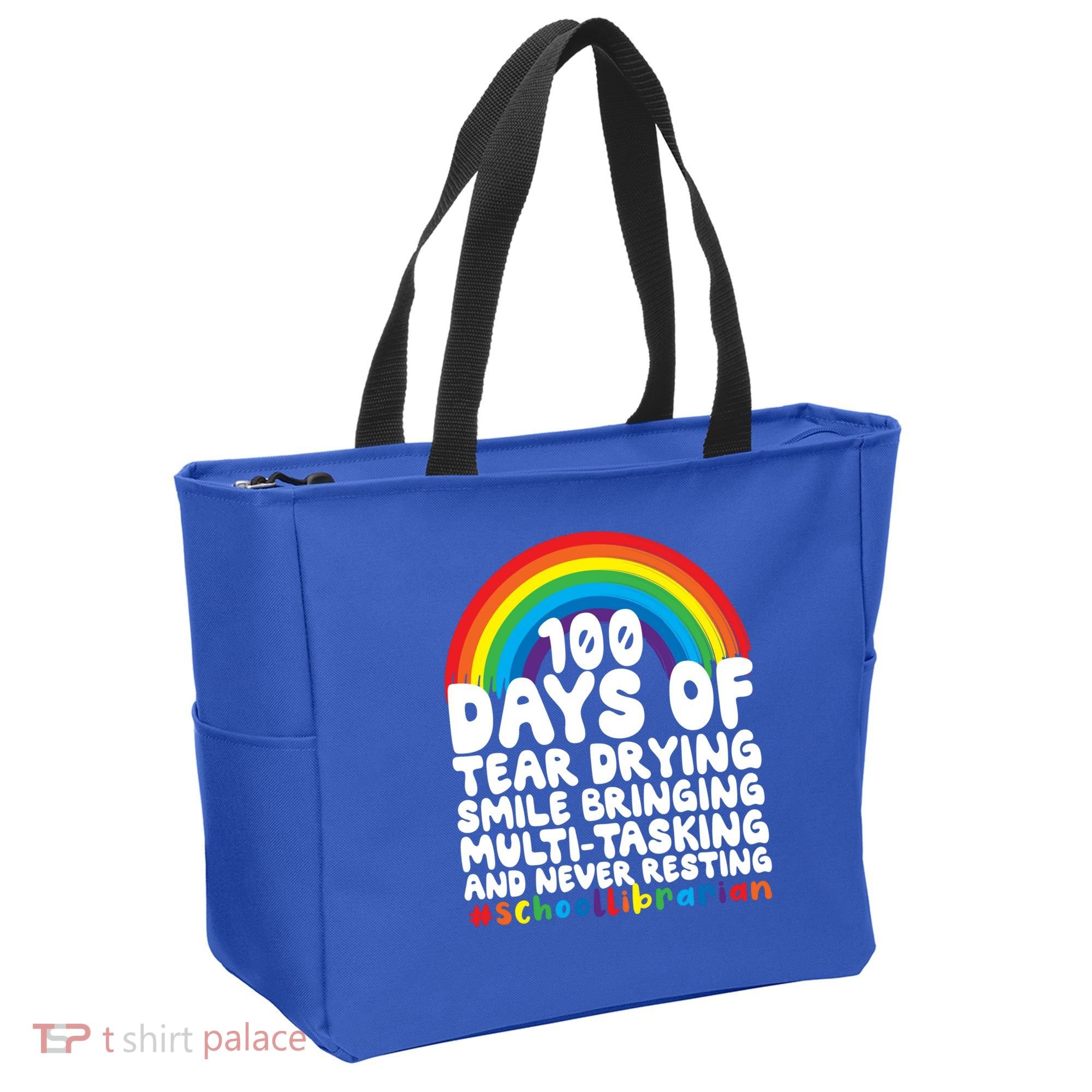 100 Days Of School Smile Bringing School Librarian Great Gift Tote Bag