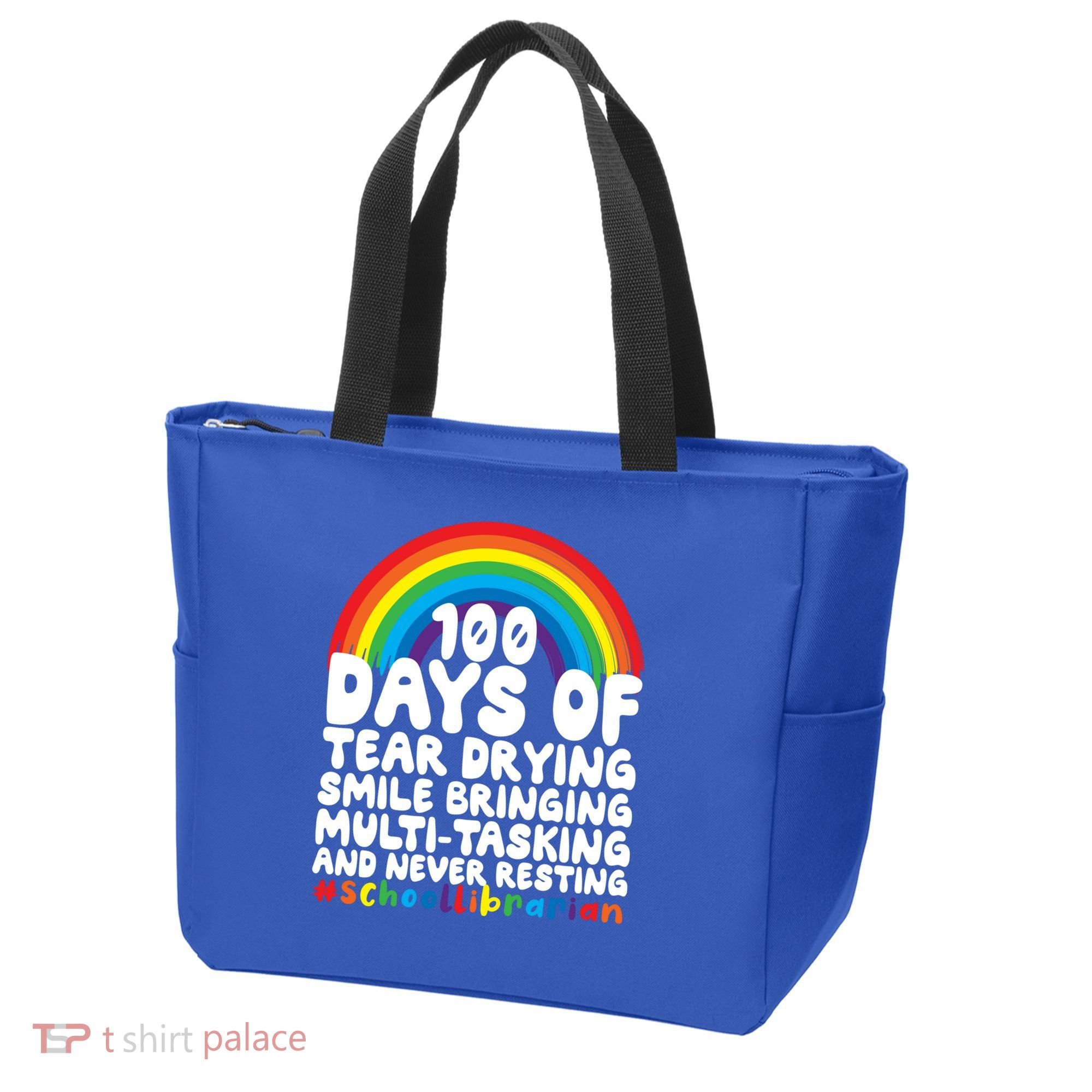 100 Days Of School Smile Bringing School Librarian Great Gift Tote Bag