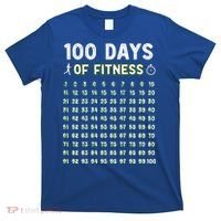 100 Days Of Fitness Healthy Lifestyle Funny Gift T-Shirt thumb 0