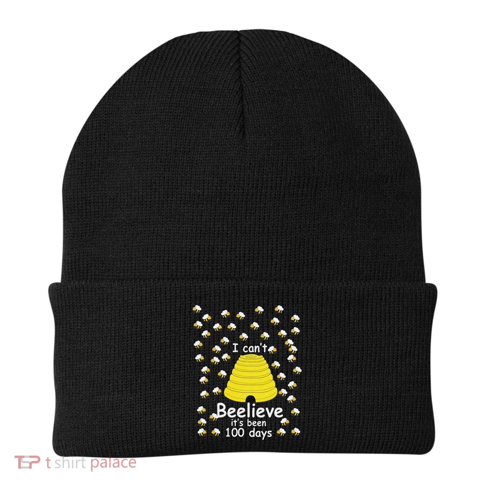 100th Day Of School bees I Can't Beelieve It's Been 100 Days Beanie