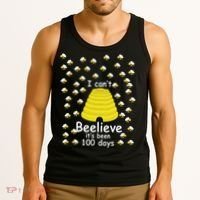 100th Day Of School bees I Can't Beelieve It's Been 100 Days Tank Top thumb 3