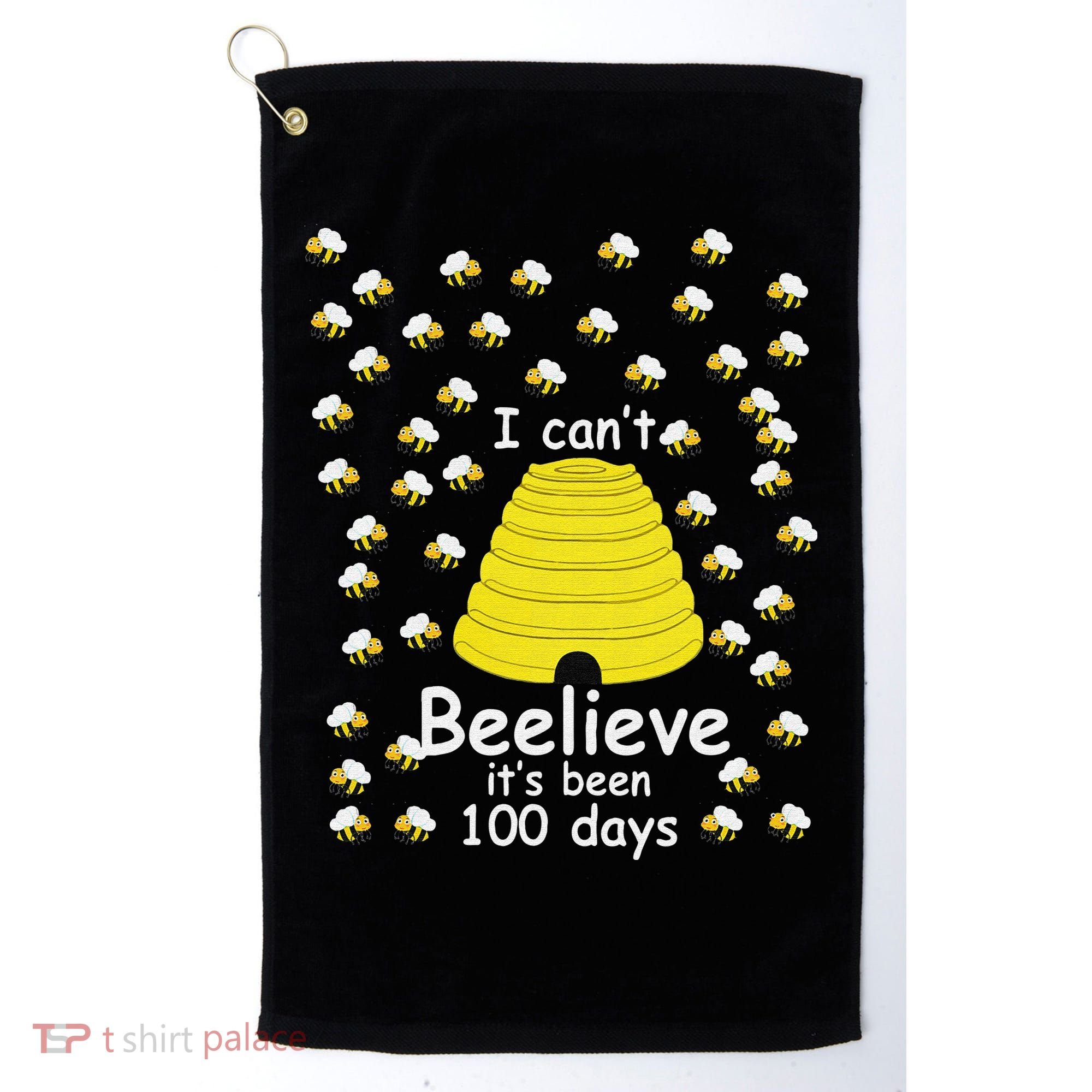 100th Day Of School bees I Can't Beelieve It's Been 100 Days Golf Towel
