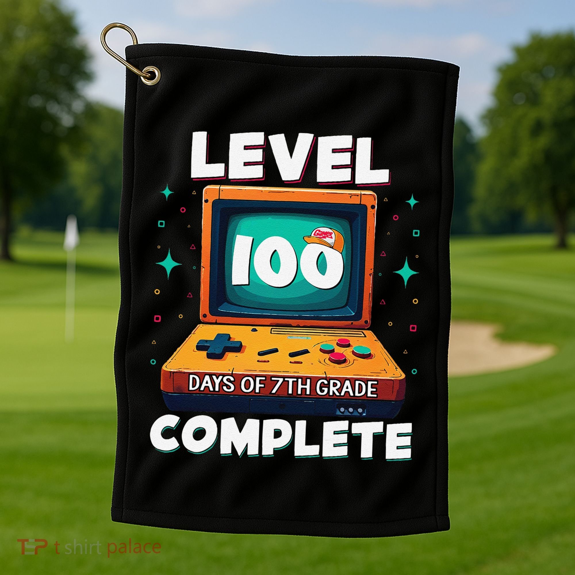 100th Day Of School Level 100 Days Of 7th Grade Complete Golf Towel