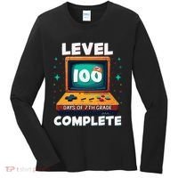 100th Day Of School Level 100 Days Of 7th Grade Complete Women's Long Sleeve Shirt thumb 0