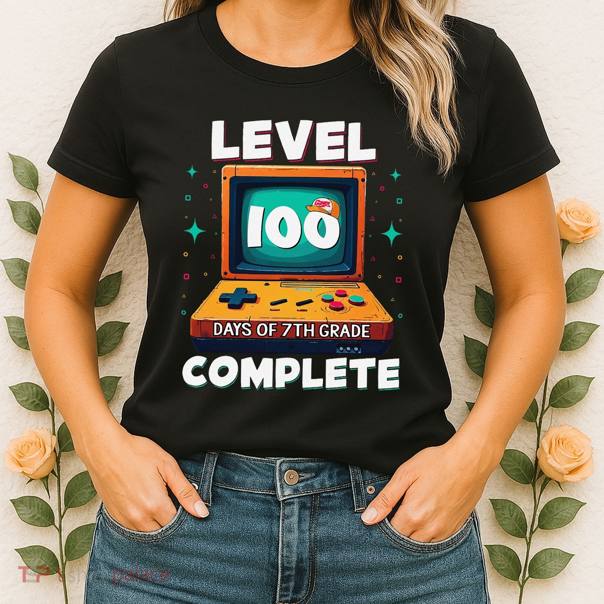 100th Day Of School Level 100 Days Of 7th Grade Complete Women's T-Shirt