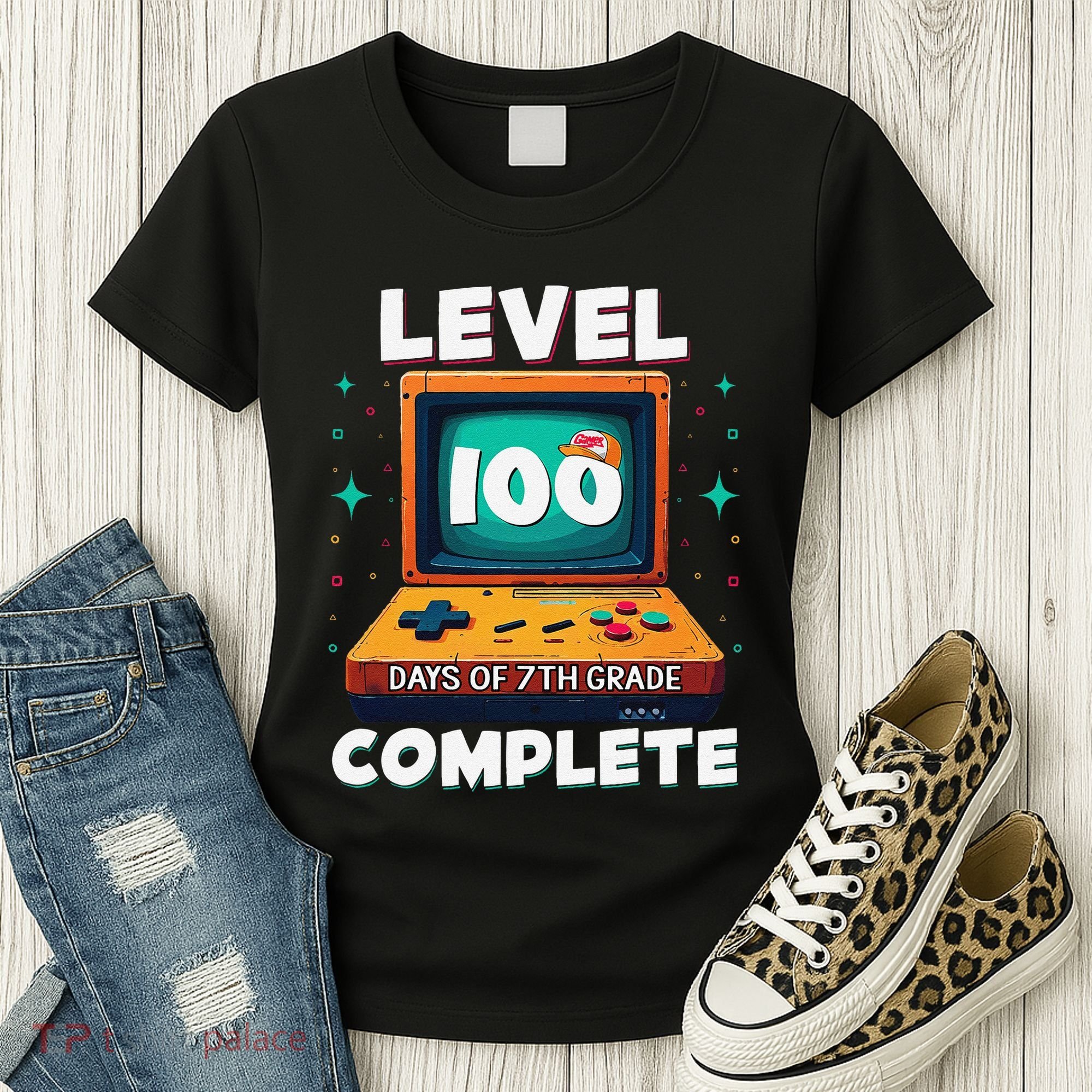 100th Day Of School Level 100 Days Of 7th Grade Complete Women's T-Shirt