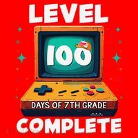 100th Day Of School Level 100 Days Of 7th Grade Complete Santa Hat thumb 1
