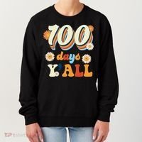 100 Days Of School Retro Sunflower Women's Sweatshirt thumb 0