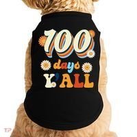 100 Days Of School Retro Sunflower Doggie Tank thumb 0