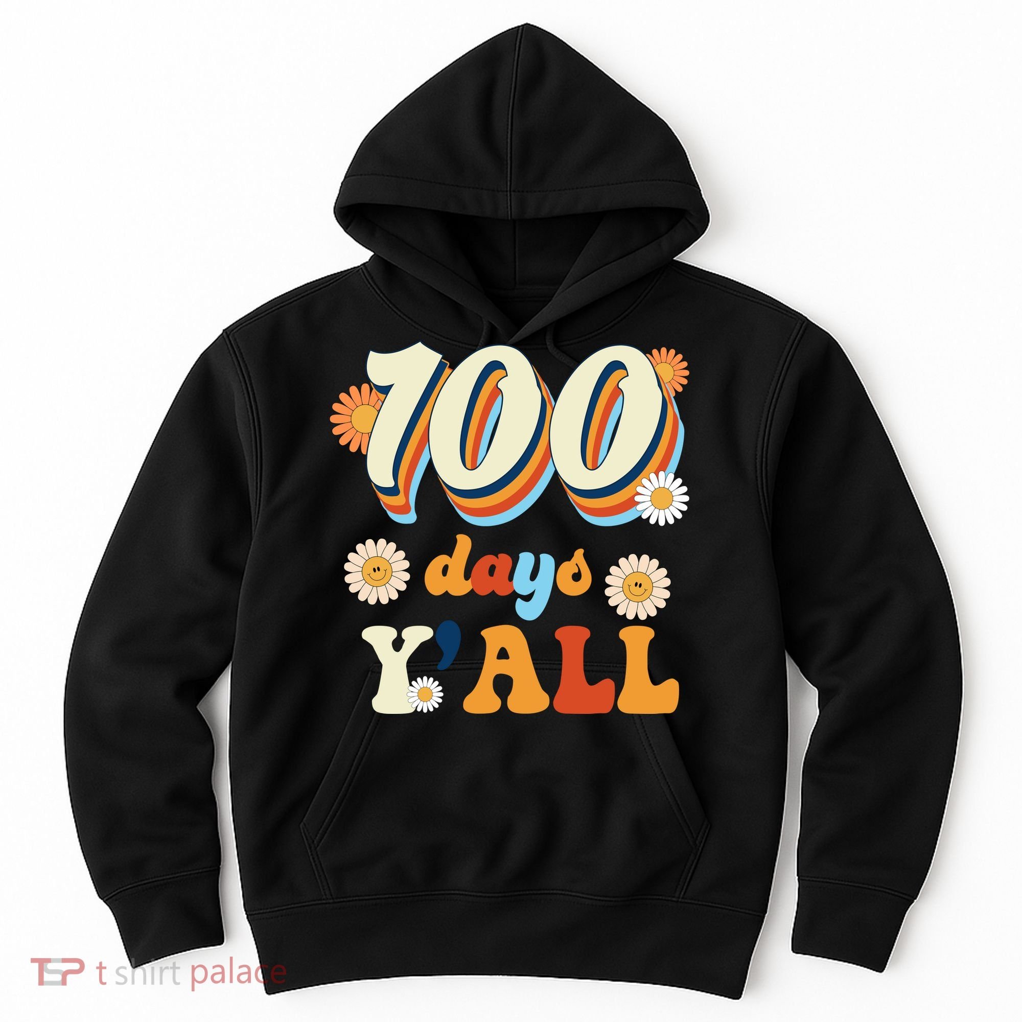 100 Days Of School Retro Sunflower Hoodie