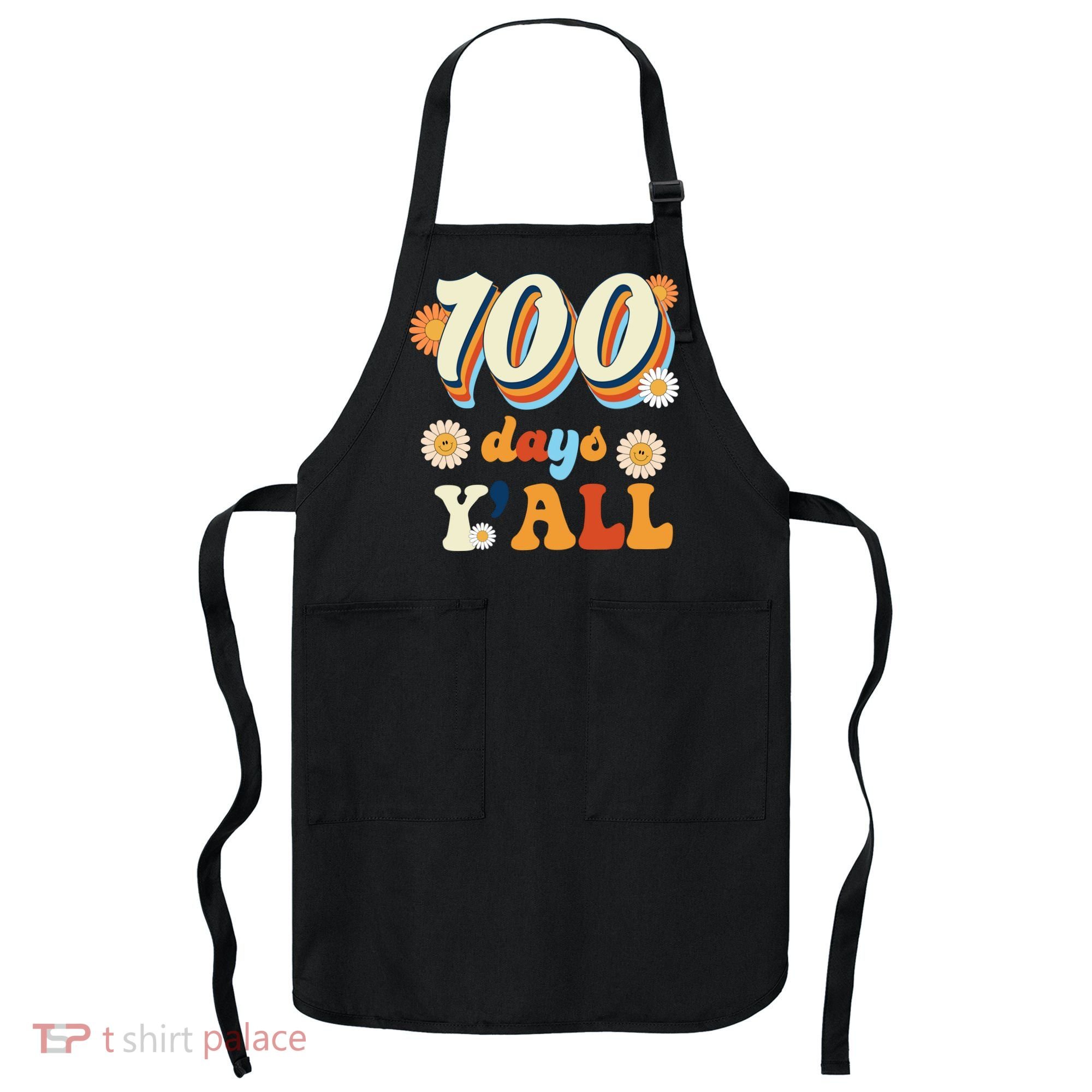 100 Days Of School Retro Sunflower Apron