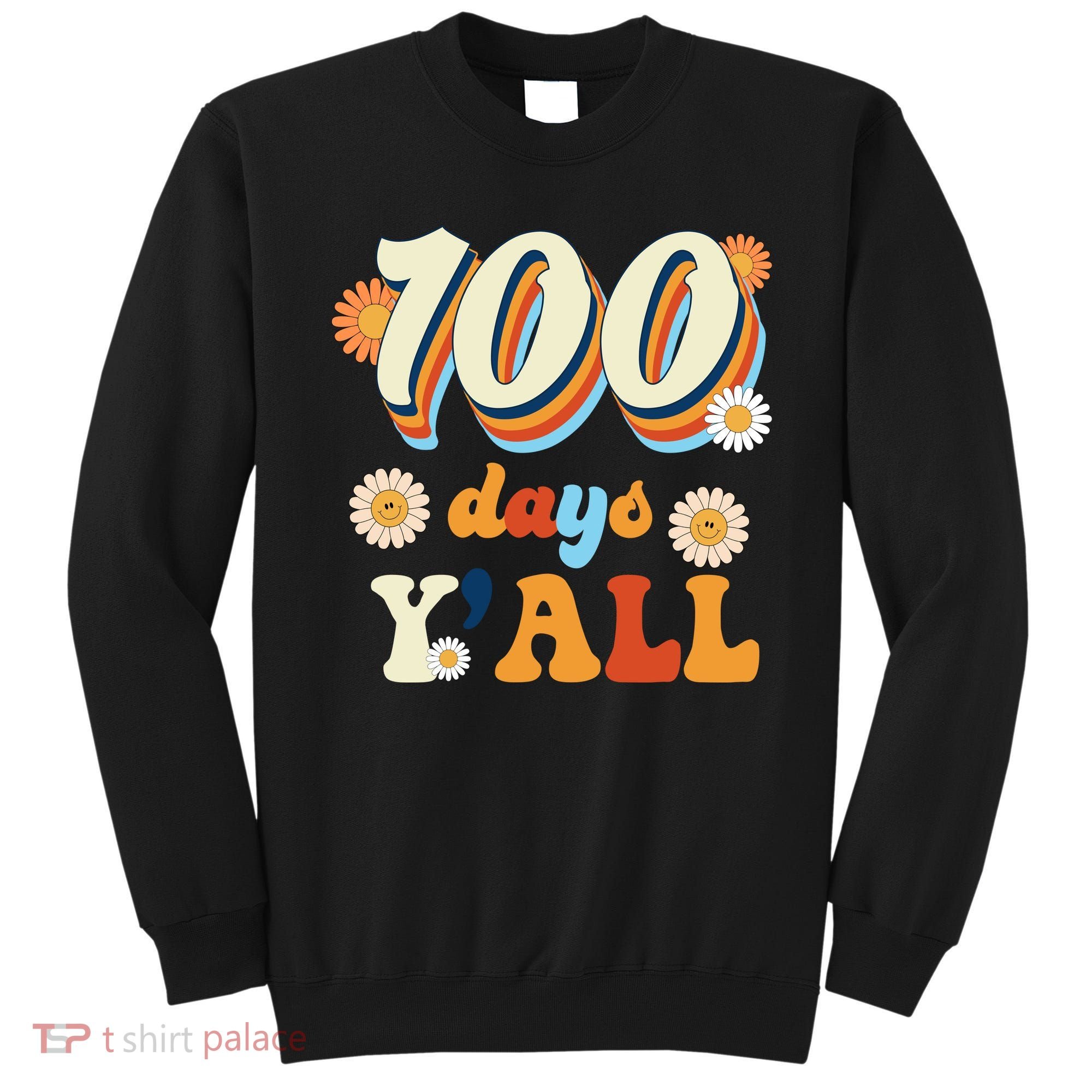 100 Days Of School Retro Sunflower Sweatshirt