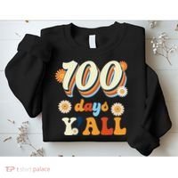 100 Days Of School Retro Sunflower Sweatshirt thumb 2