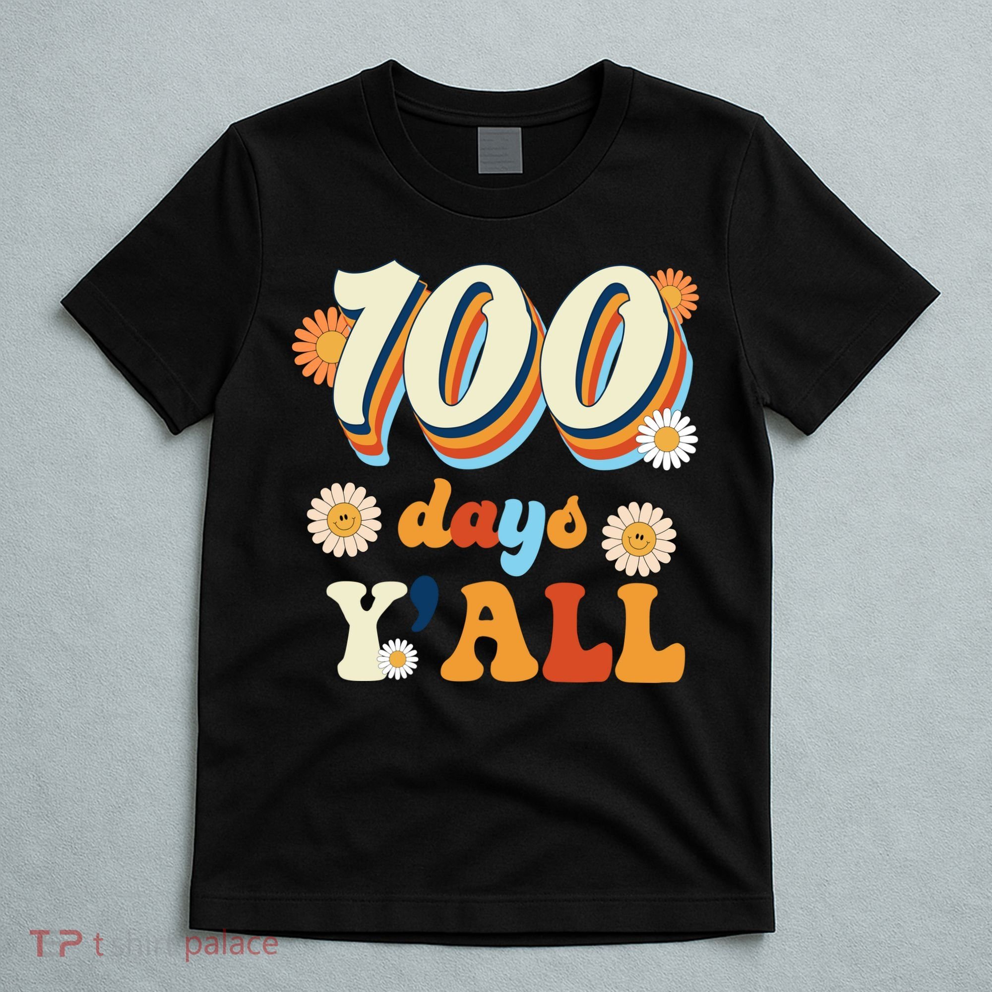 100 Days Of School Retro Sunflower T-Shirt